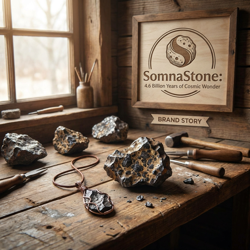 SomnaStone brand story - cosmic meteorite